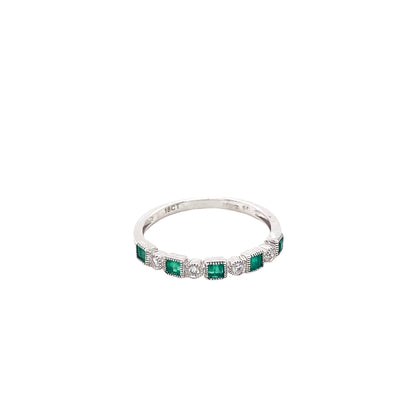 Emerald and Diamond Dress Ring