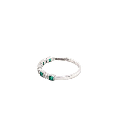 Emerald and Diamond Dress Ring