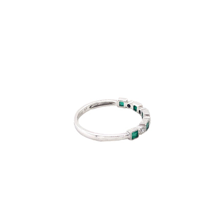 Emerald and Diamond Dress Ring
