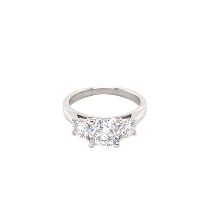 Round Brilliant Cut Diamond 3 Stone Ring