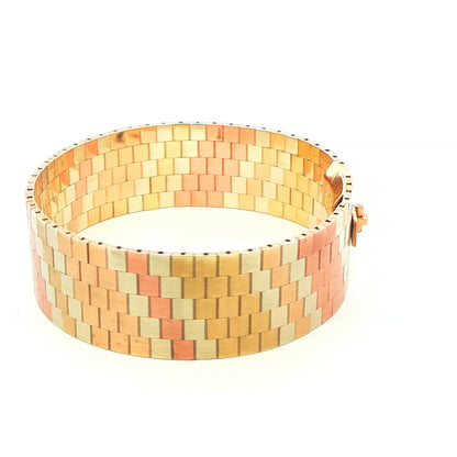 9ct 3 Tone Bracelet - 45g