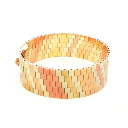 9ct 3 Tone Bracelet - 45g