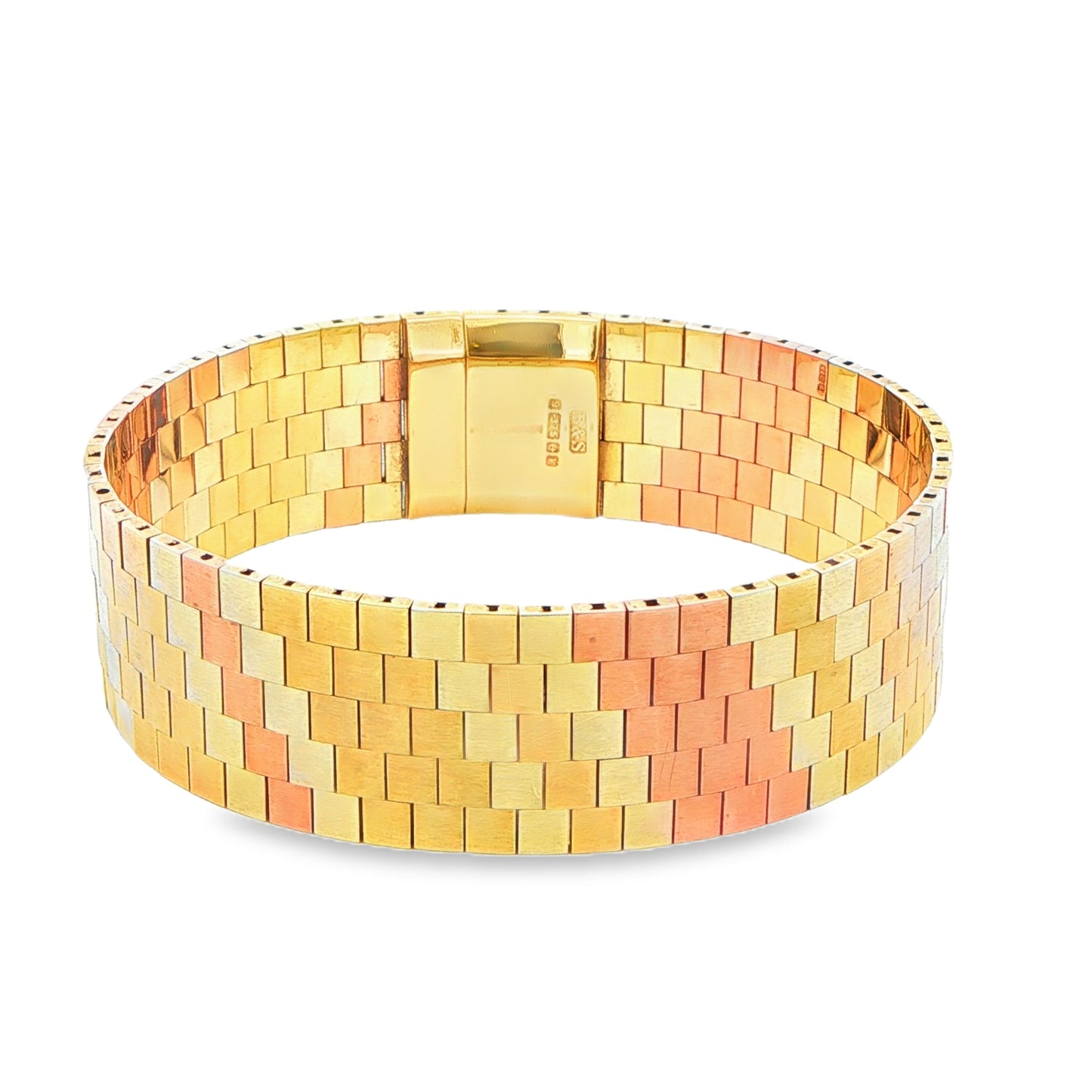 9ct 3 Tone Bracelet - 45g