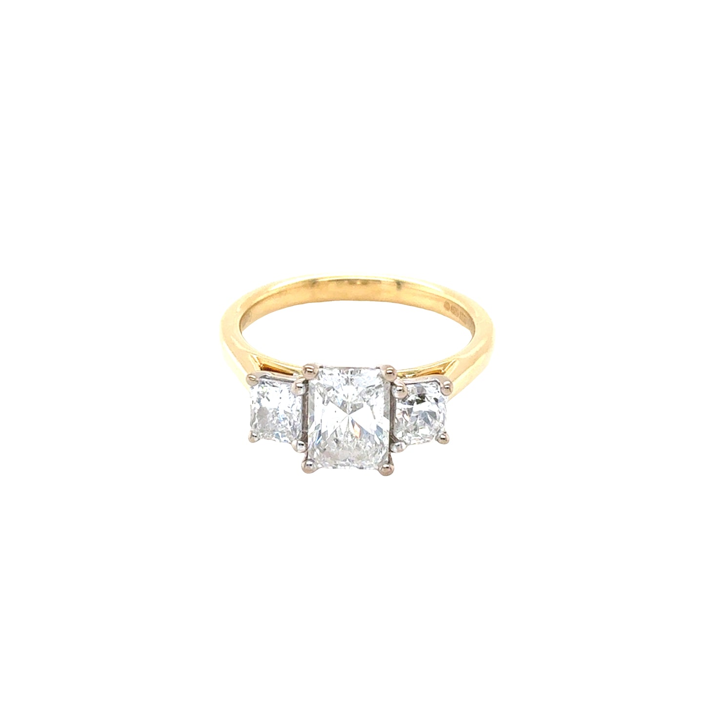 Radiant Cut Diamond 3 Stone Ring