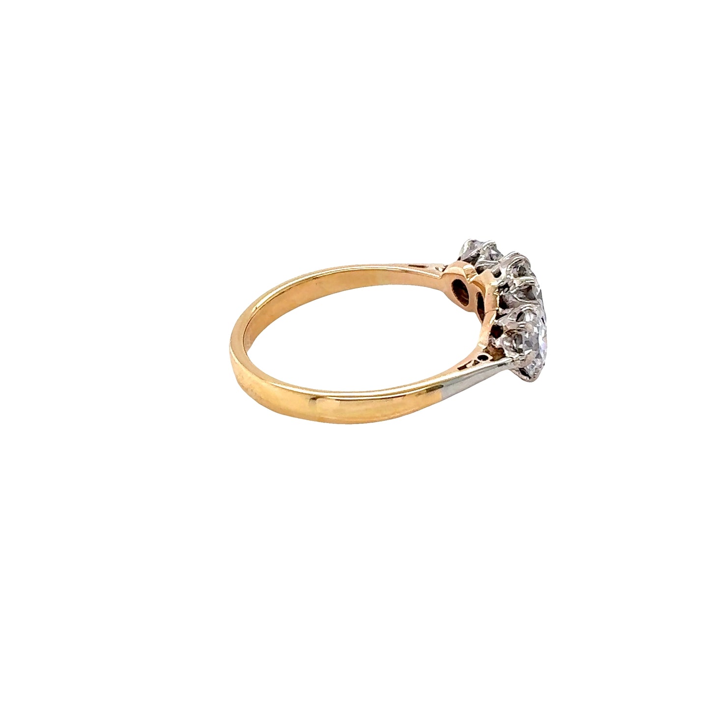 Round Brilliant Cut Diamond 3 Stone Ring