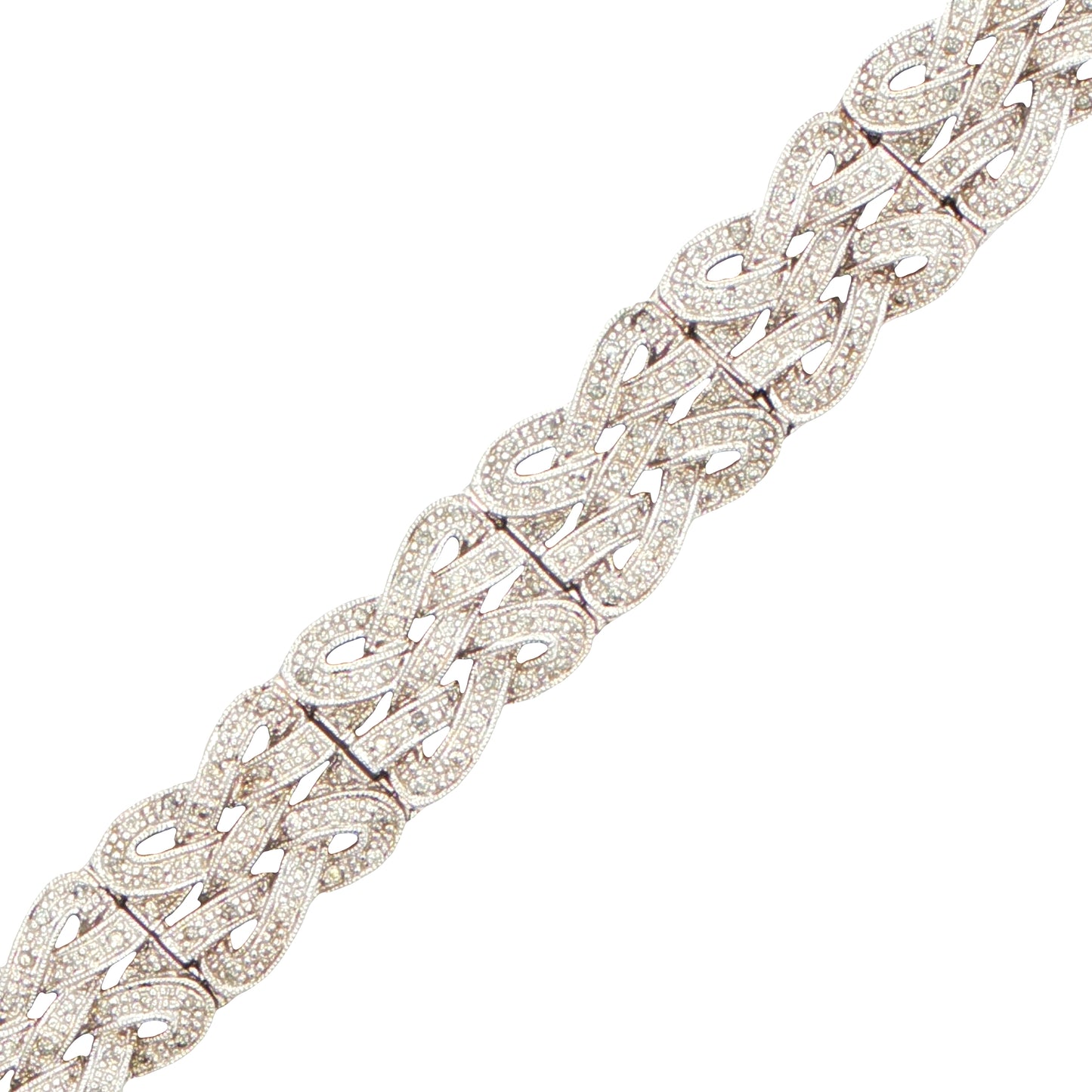 9ct White Gold, Diamond Set Bracelet
