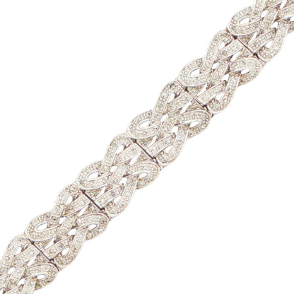 9ct White Gold, Diamond Set Bracelet