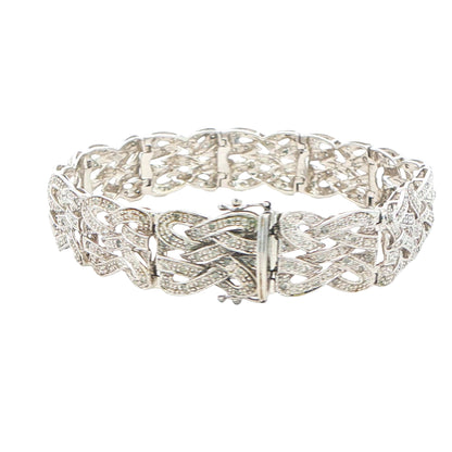 9ct White Gold, Diamond Set Bracelet