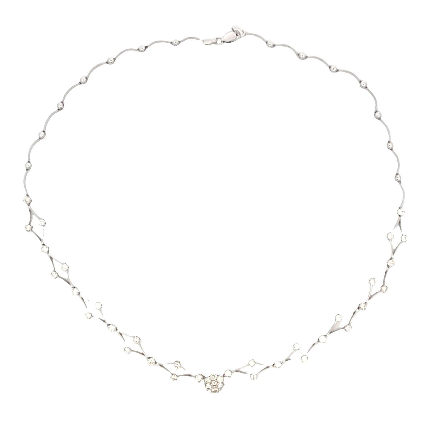 18ct White Gold Diamond Set Necklace