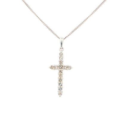 Diamond Set Cross Pendant on chain