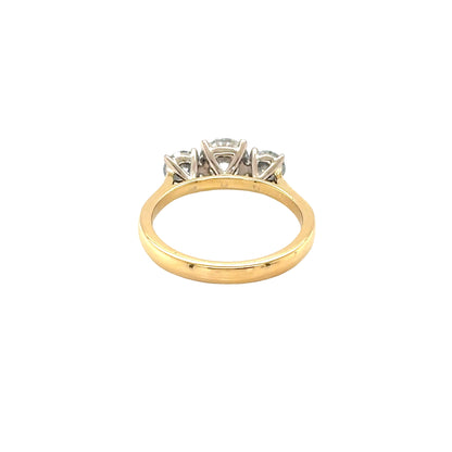 Round Brilliant Cut Diamond 3 Stone Ring