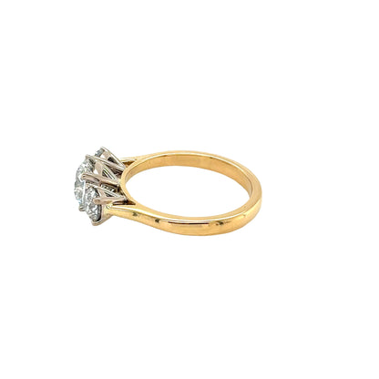 Round Brilliant Cut Diamond 3 Stone Ring