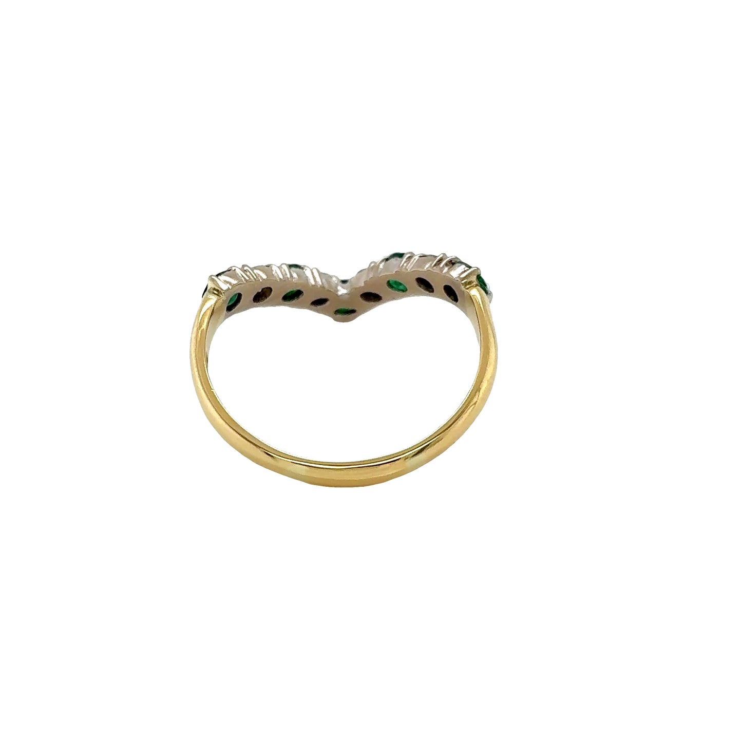 Emerald and Round Brilliant Cut Diamond
