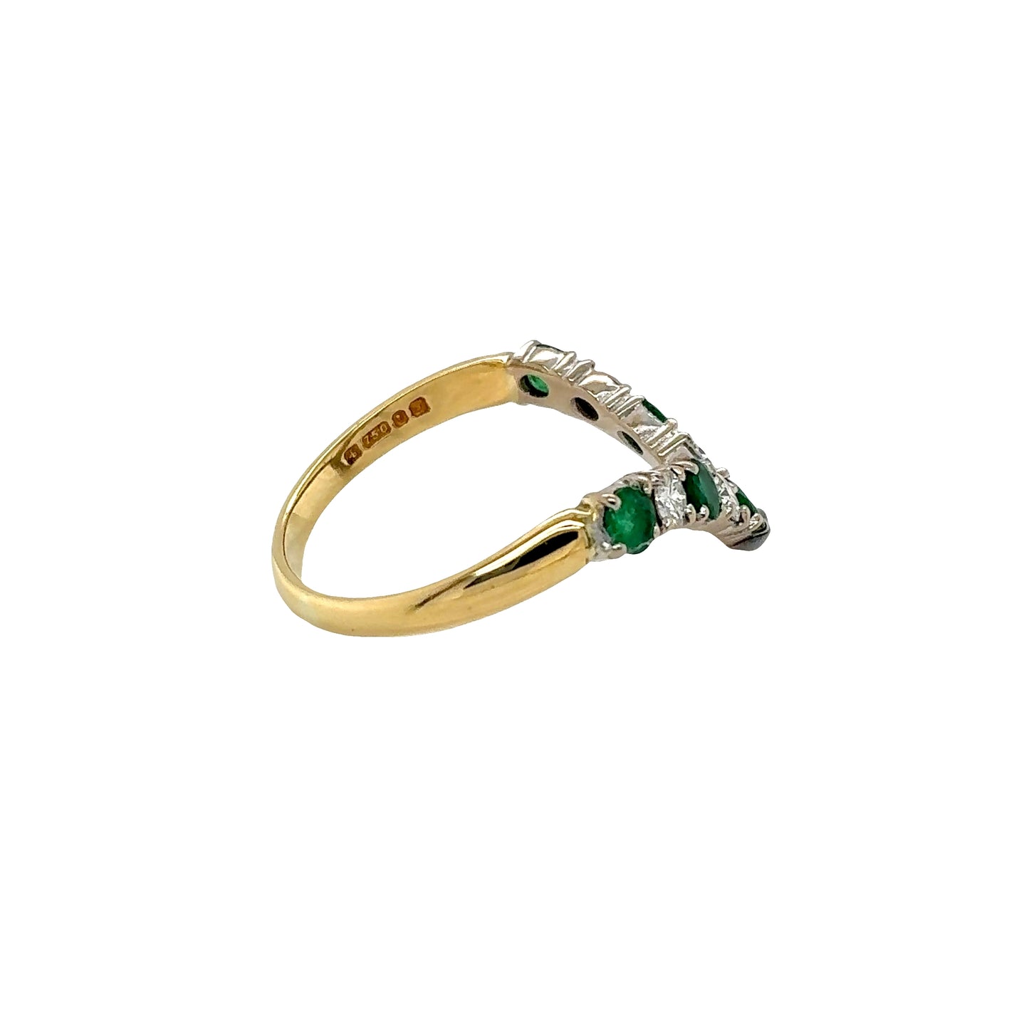 Emerald and Round Brilliant Cut Diamond