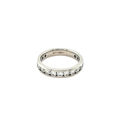 Round Brilliant Cut Channel Set 17 Stone Ring