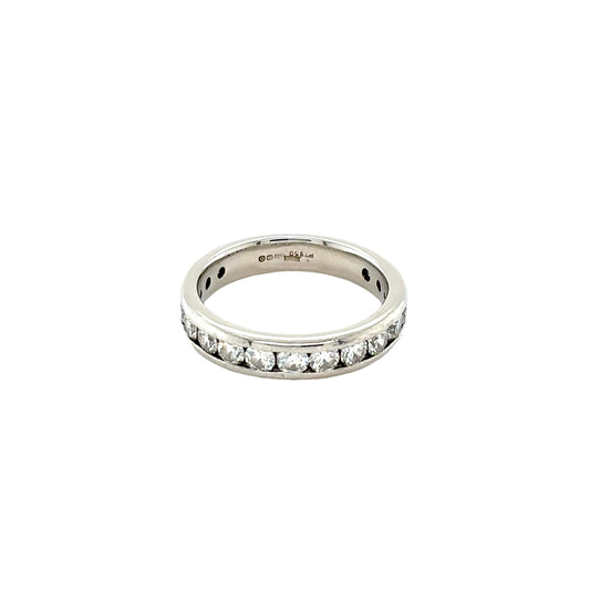 Round Brilliant Cut Channel Set 17 Stone Ring