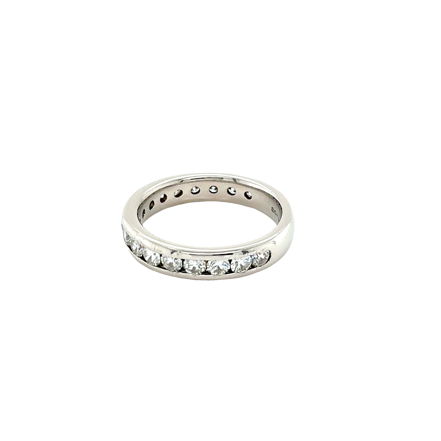 Round Brilliant Cut Channel Set 17 Stone Ring