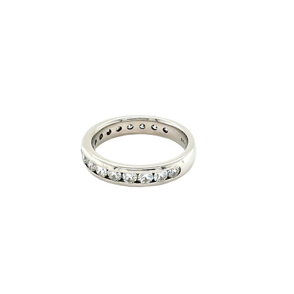 Round Brilliant Cut Channel Set 17 Stone Ring