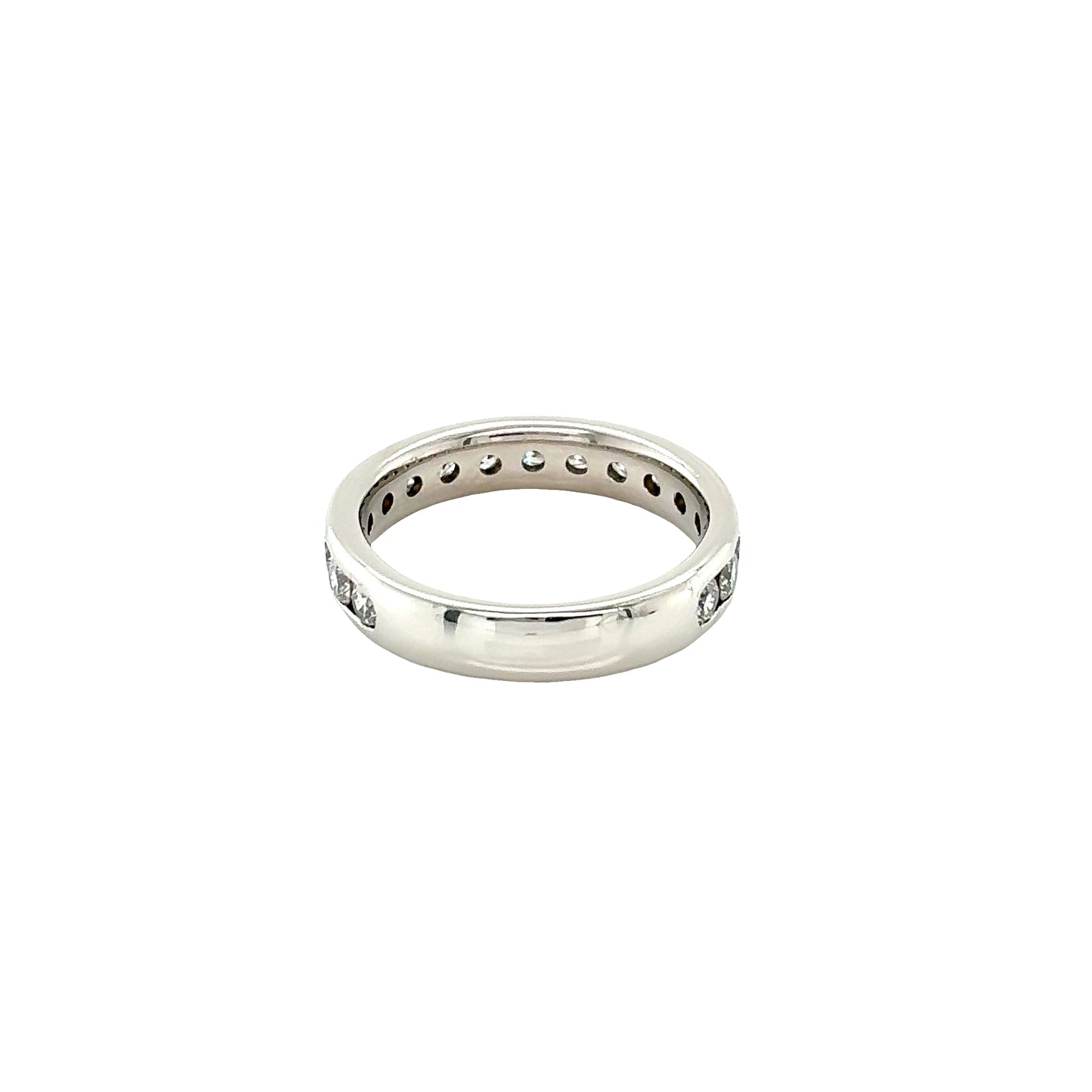 Round Brilliant Cut Channel Set 17 Stone Ring