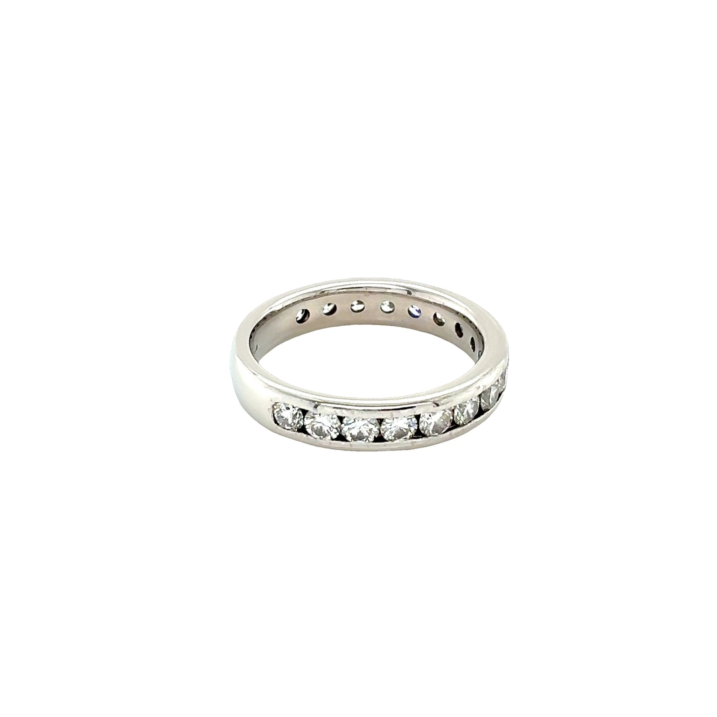 Round Brilliant Cut Channel Set 17 Stone Ring