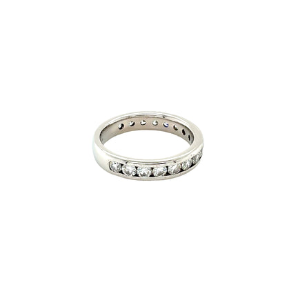 Round Brilliant Cut Channel Set 17 Stone Ring