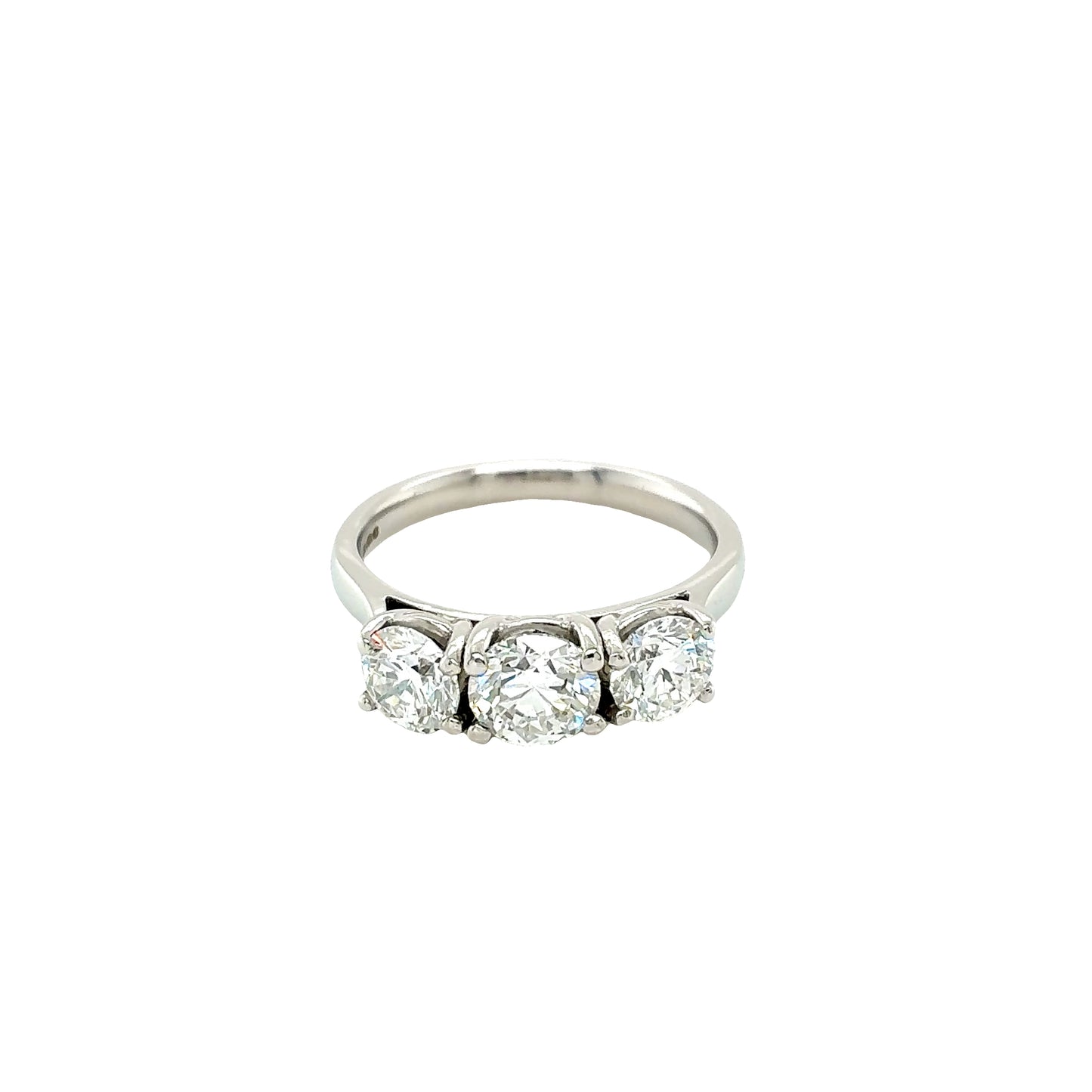 Round Brilliant Cut 3 Stone Ring - All Certified Diamonds