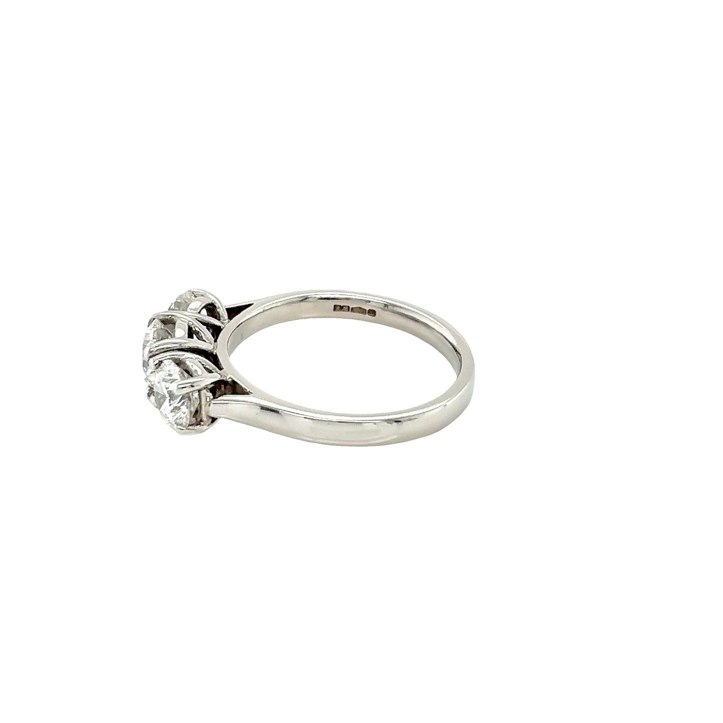 Round Brilliant Cut 3 Stone Ring - All Certified Diamonds