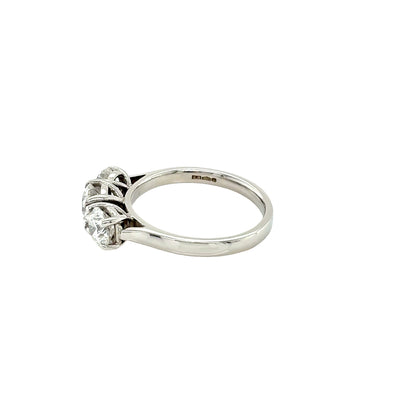 Round Brilliant Cut 3 Stone Ring - All Certified Diamonds
