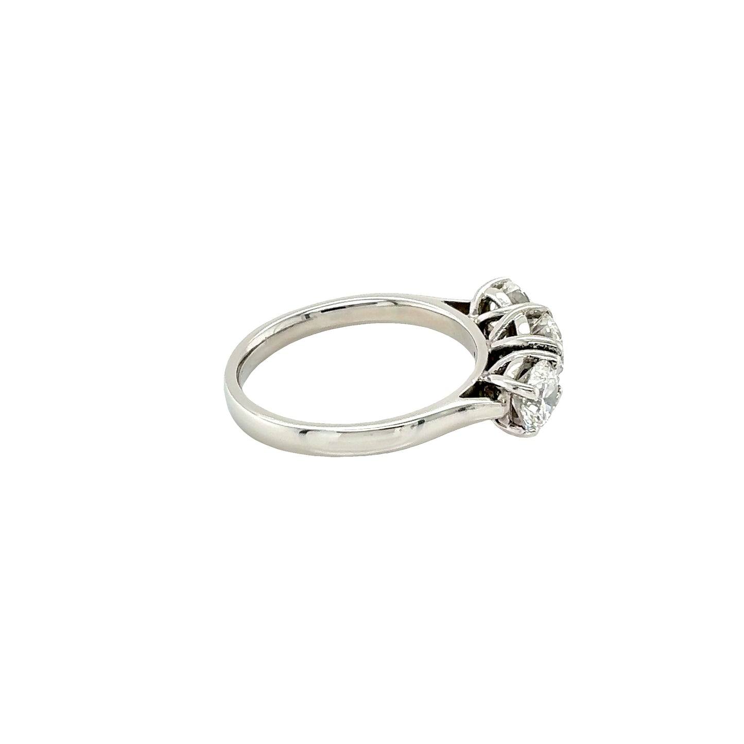 Round Brilliant Cut 3 Stone Ring - All Certified Diamonds