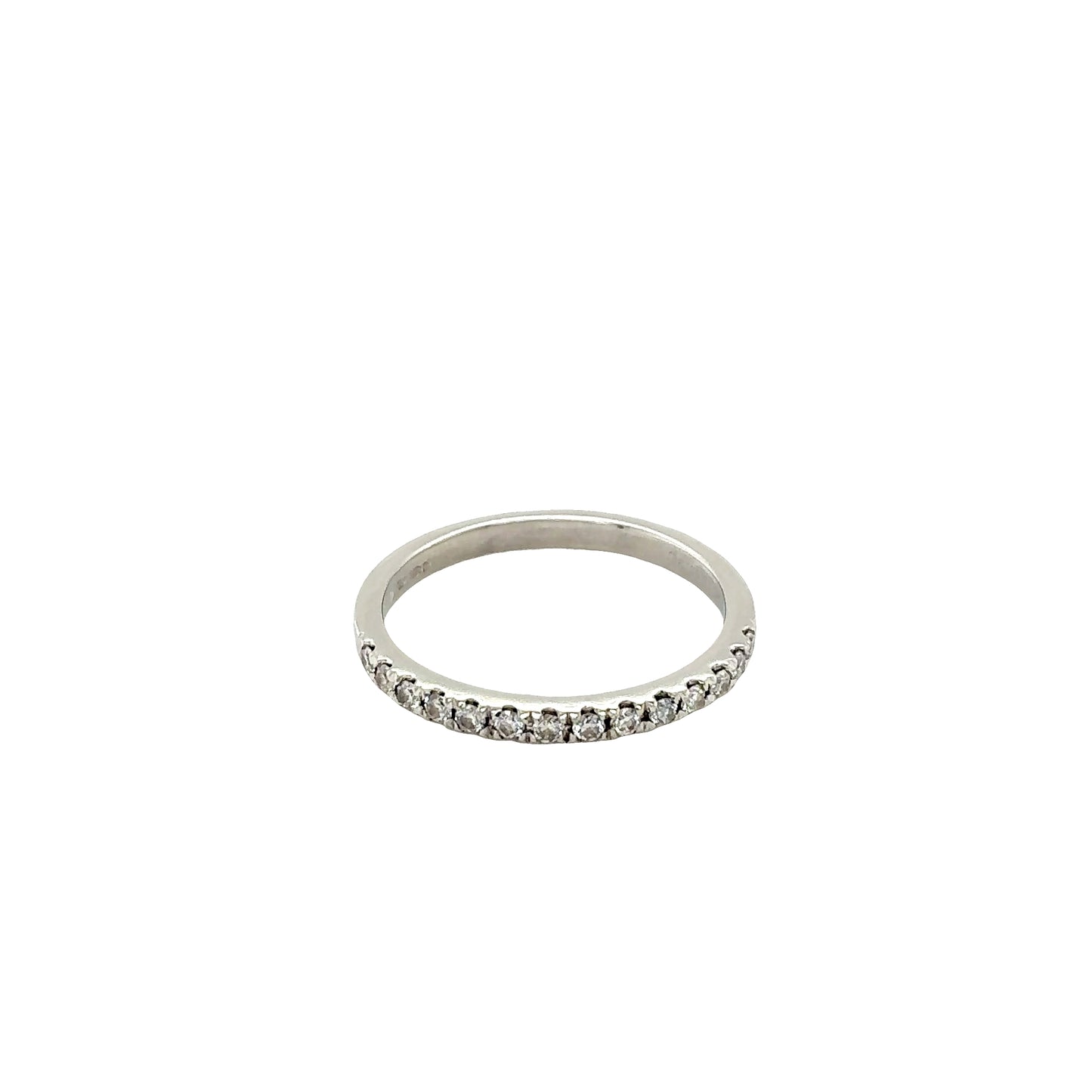 Round Brilliant Cut Diamond Set Wedding Ring