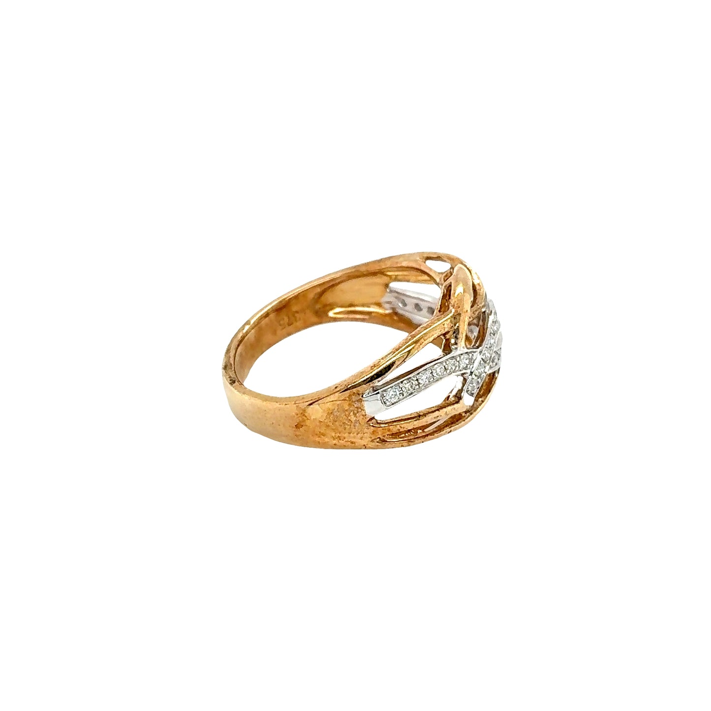Diamond Set Mesh Dress Ring