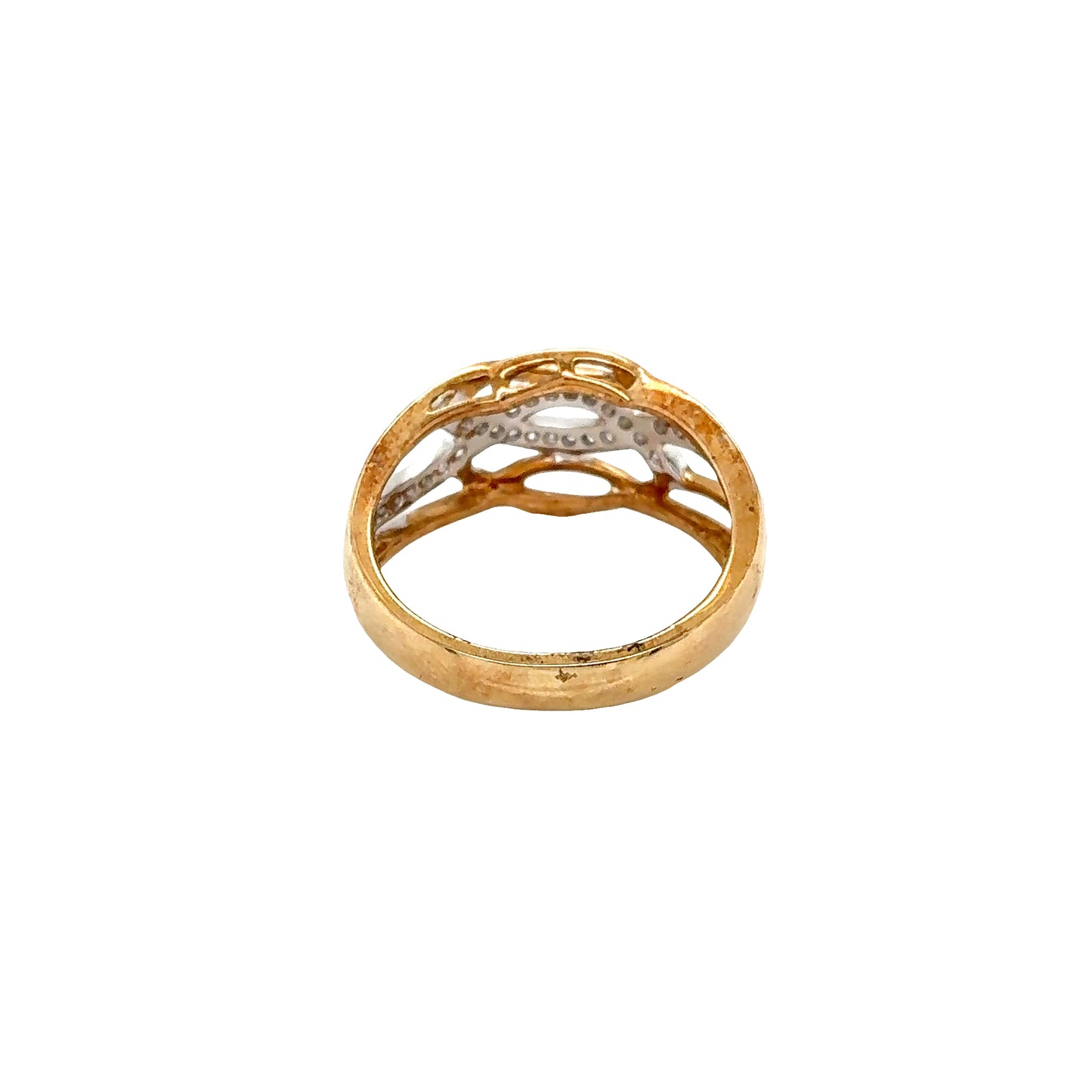 Diamond Set Mesh Dress Ring