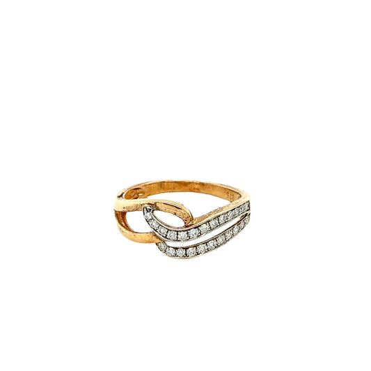 Yellow Gold Diamond Set Dress Ring