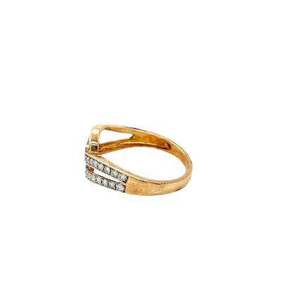 Yellow Gold Diamond Set Dress Ring