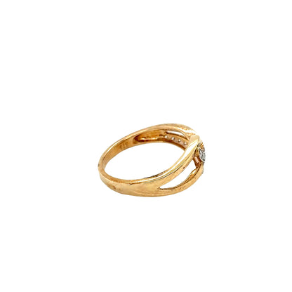Yellow Gold Diamond Set Dress Ring