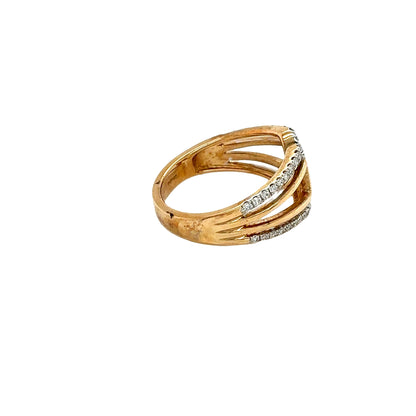 Yellow Gold Diamond Set Dress Ring