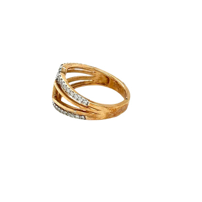 Yellow Gold Diamond Set Dress Ring
