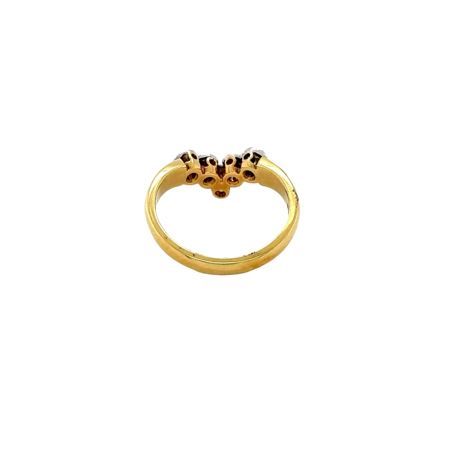Ruby and Diamond Shaped Band