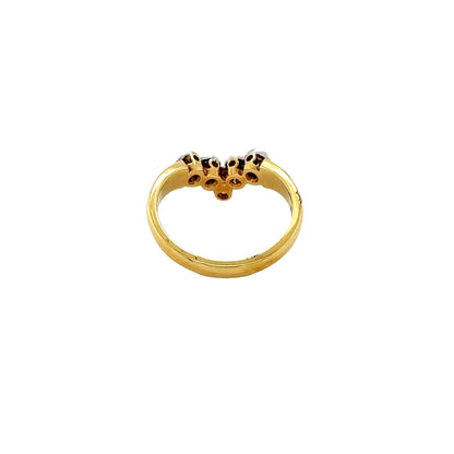 Ruby and Diamond Shaped Band