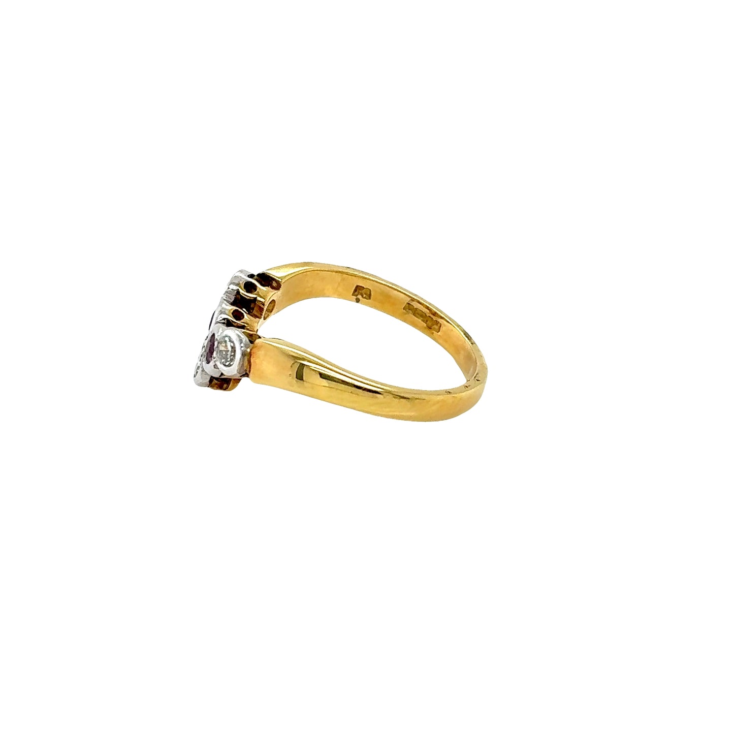 Ruby and Diamond Shaped Band