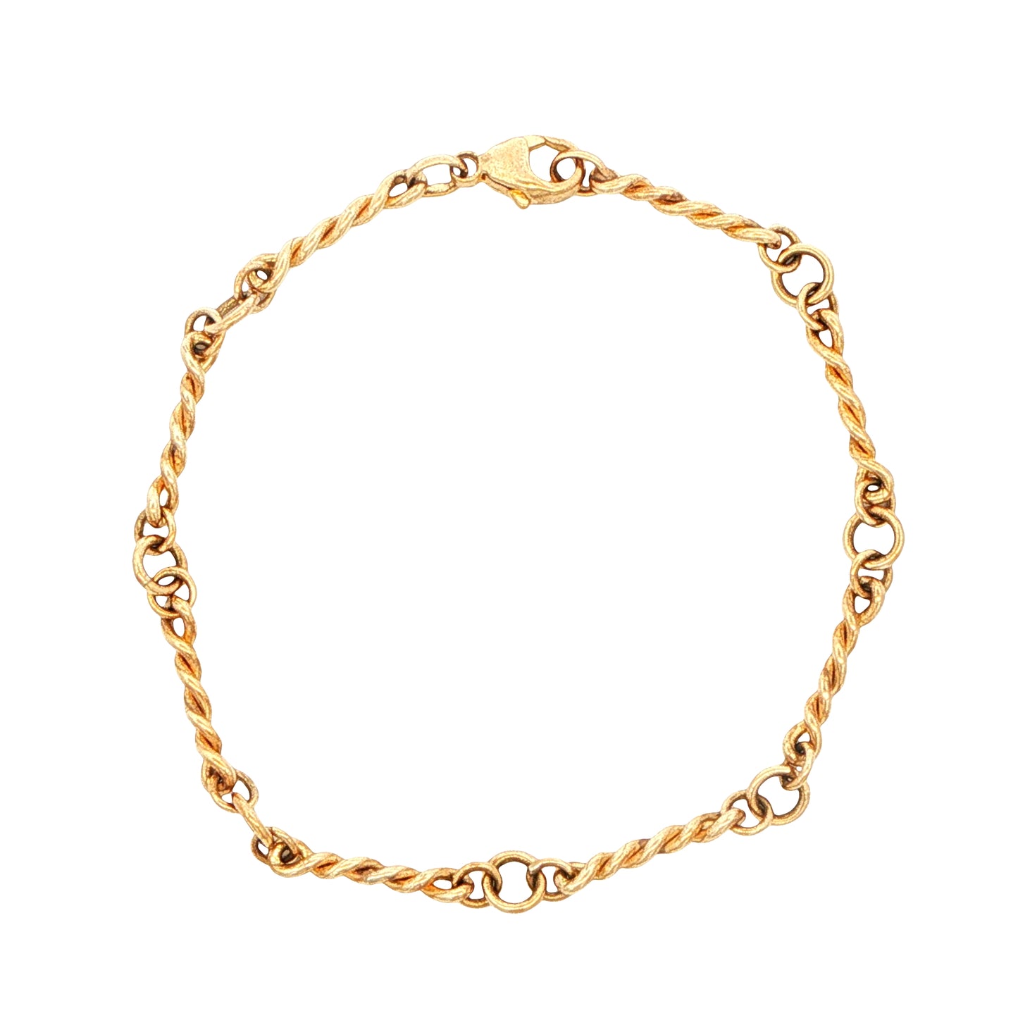 9ct Yellow Gold Twist Bracelet - 6.1g