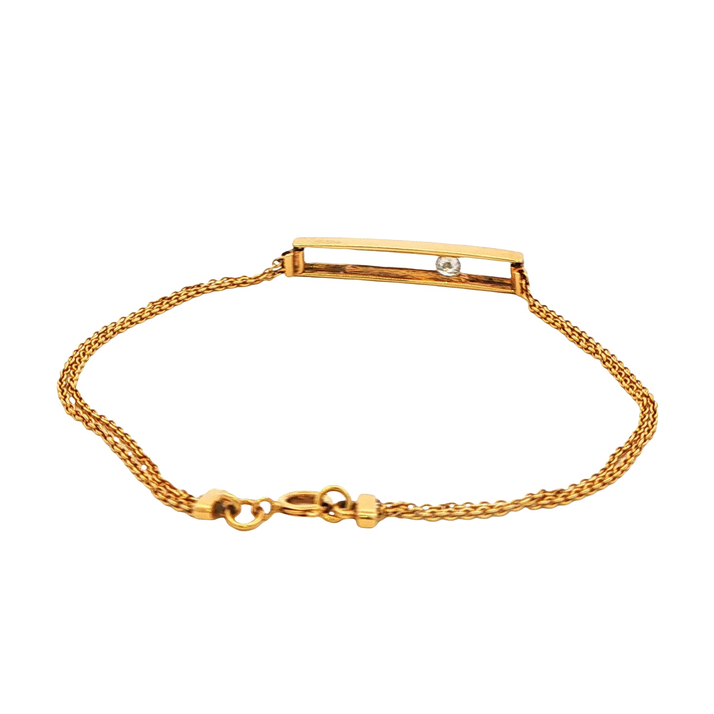 18ct Yellow Gold Floating Diamond Bracelet