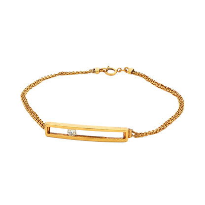 18ct Yellow Gold Floating Diamond Bracelet