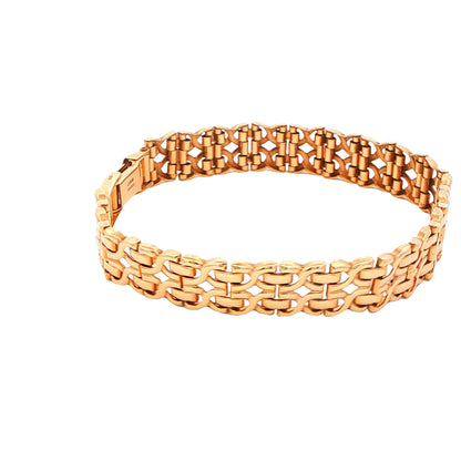 9ct Old Gold, Fancy Link Bracelet - 14 grams