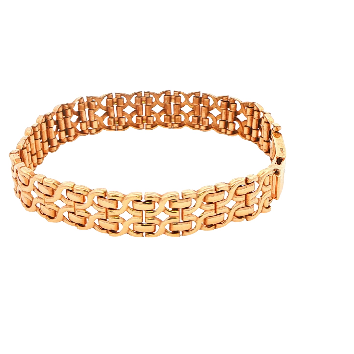 9ct Old Gold, Fancy Link Bracelet - 14 grams