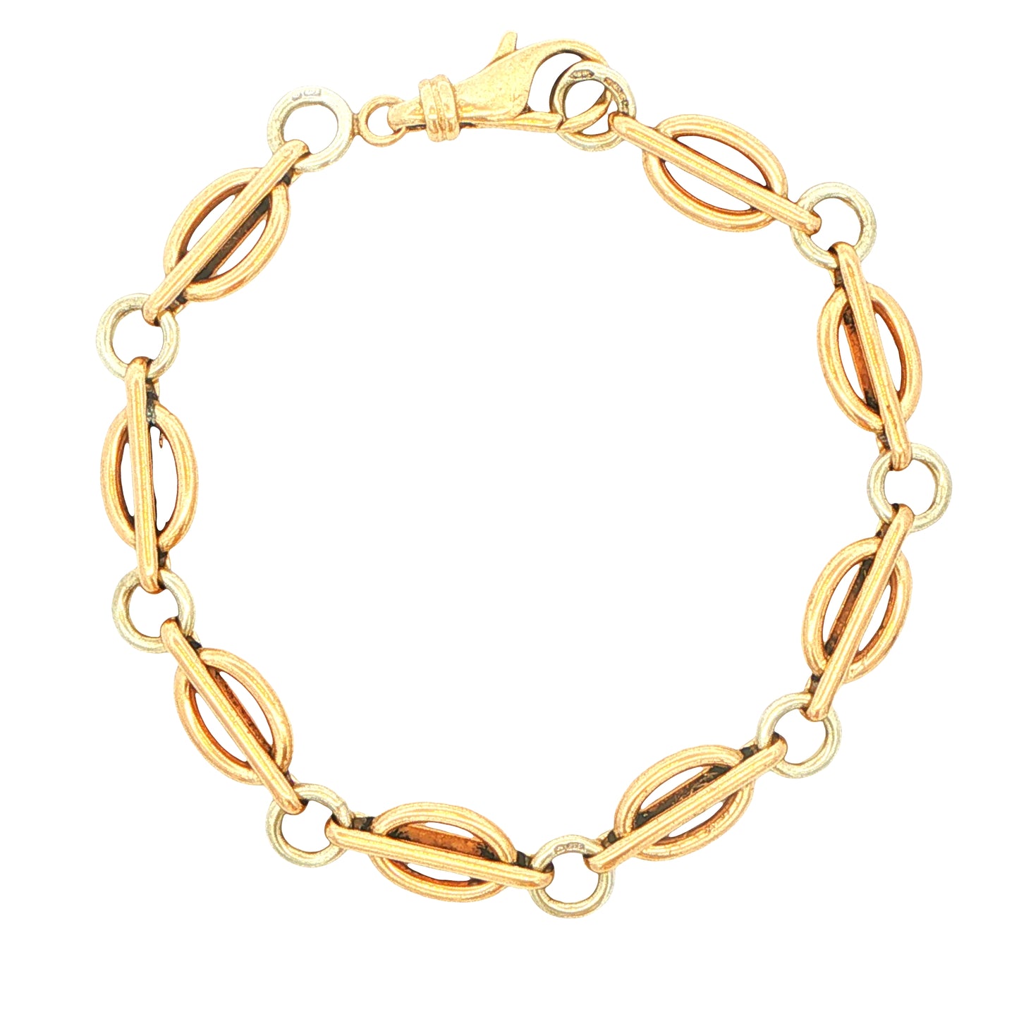 9ct Yellow Gold and White Gold Bracelet - 16.8 grams