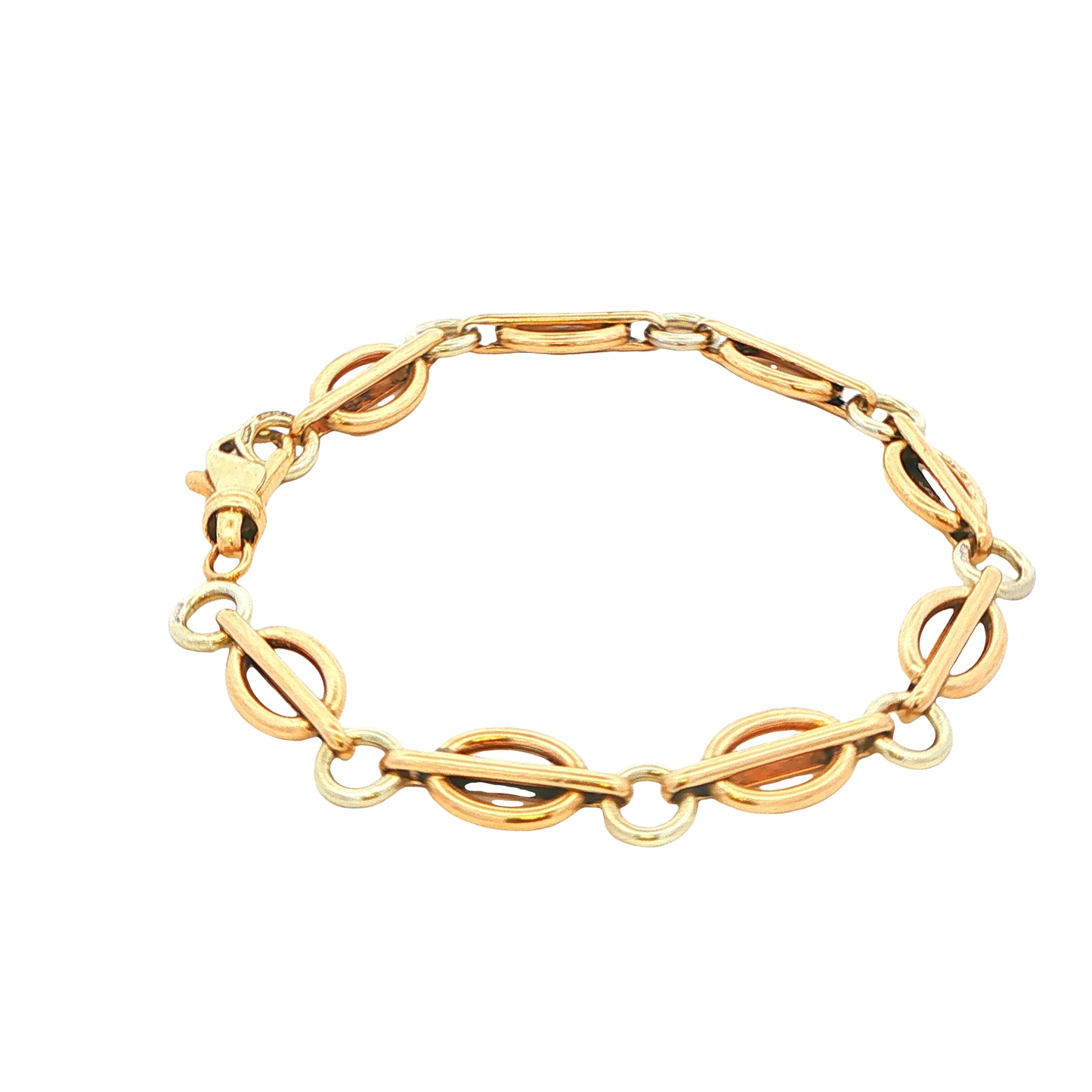 9ct Yellow Gold and White Gold Bracelet - 16.8 grams