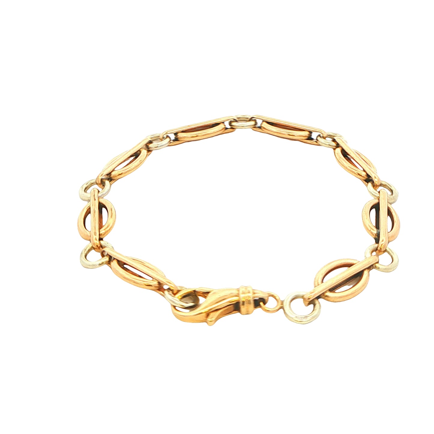9ct Yellow Gold and White Gold Bracelet - 16.8 grams