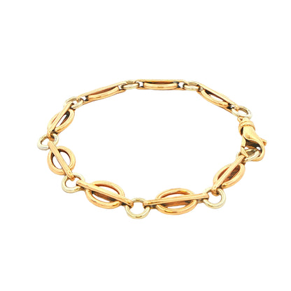 9ct Yellow Gold and White Gold Bracelet - 16.8 grams