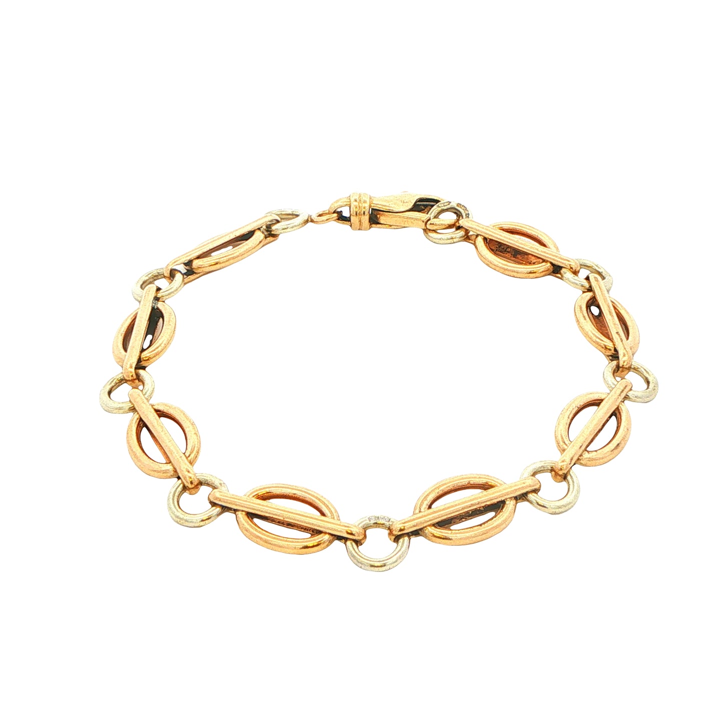 9ct Yellow Gold and White Gold Bracelet - 16.8 grams